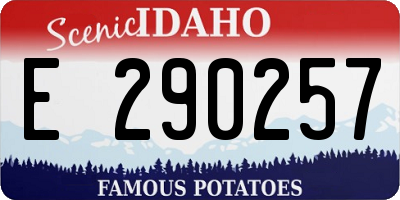 ID license plate E290257