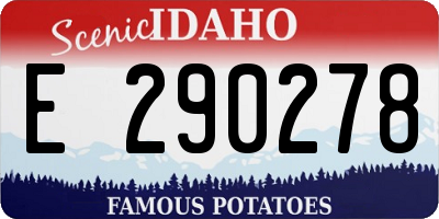 ID license plate E290278
