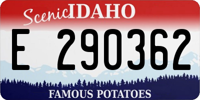 ID license plate E290362