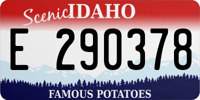 ID license plate E290378