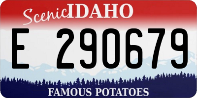 ID license plate E290679