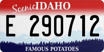 ID license plate E290712