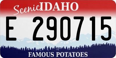 ID license plate E290715