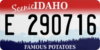 ID license plate E290716