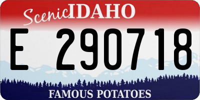 ID license plate E290718