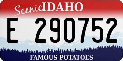 ID license plate E290752