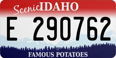 ID license plate E290762