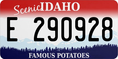 ID license plate E290928