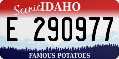 ID license plate E290977