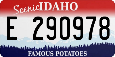 ID license plate E290978