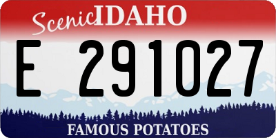 ID license plate E291027
