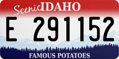 ID license plate E291152