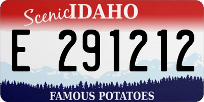 ID license plate E291212