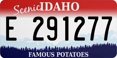 ID license plate E291277