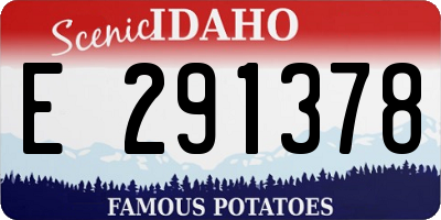 ID license plate E291378