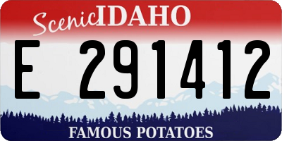 ID license plate E291412