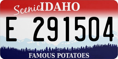 ID license plate E291504