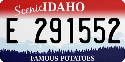ID license plate E291552