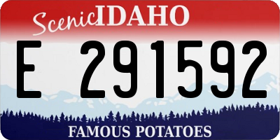ID license plate E291592