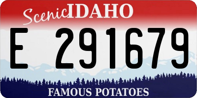 ID license plate E291679