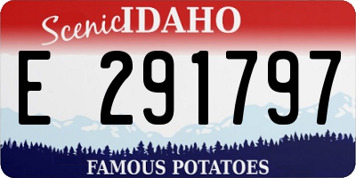 ID license plate E291797