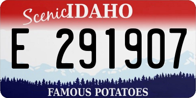 ID license plate E291907