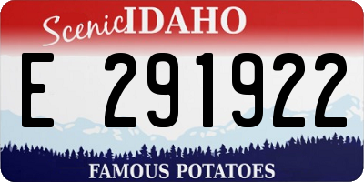 ID license plate E291922