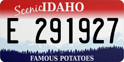 ID license plate E291927