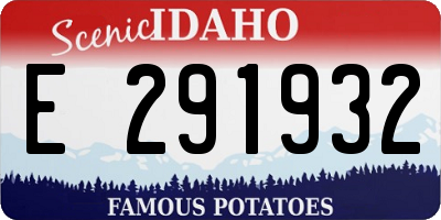 ID license plate E291932