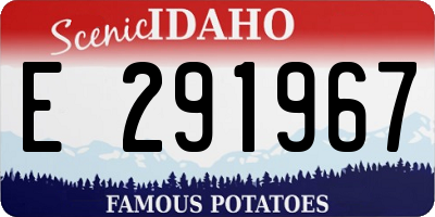 ID license plate E291967