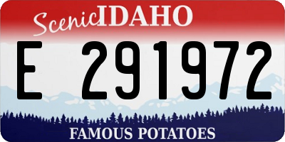 ID license plate E291972