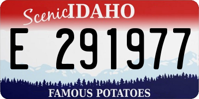 ID license plate E291977