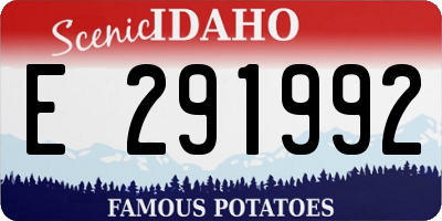 ID license plate E291992