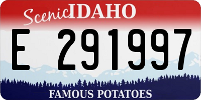 ID license plate E291997