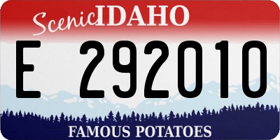 ID license plate E292010