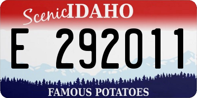 ID license plate E292011