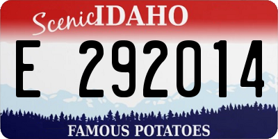 ID license plate E292014