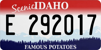 ID license plate E292017