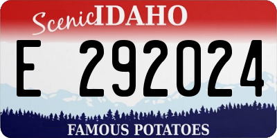 ID license plate E292024