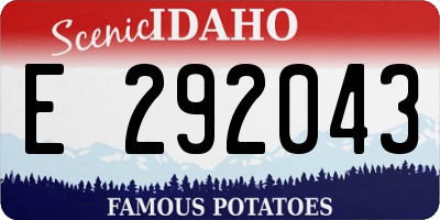 ID license plate E292043