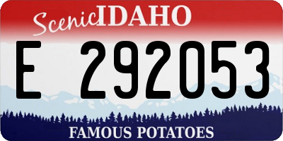ID license plate E292053