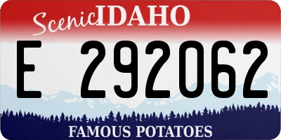 ID license plate E292062