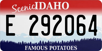 ID license plate E292064