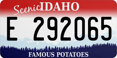 ID license plate E292065