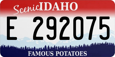 ID license plate E292075