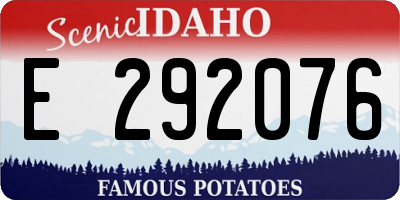 ID license plate E292076