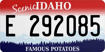 ID license plate E292085