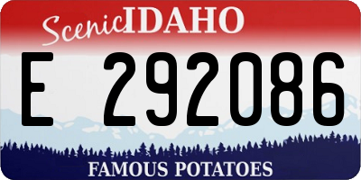ID license plate E292086
