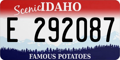 ID license plate E292087