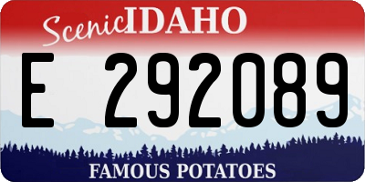 ID license plate E292089